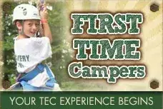 button for first time campers at trails end camp