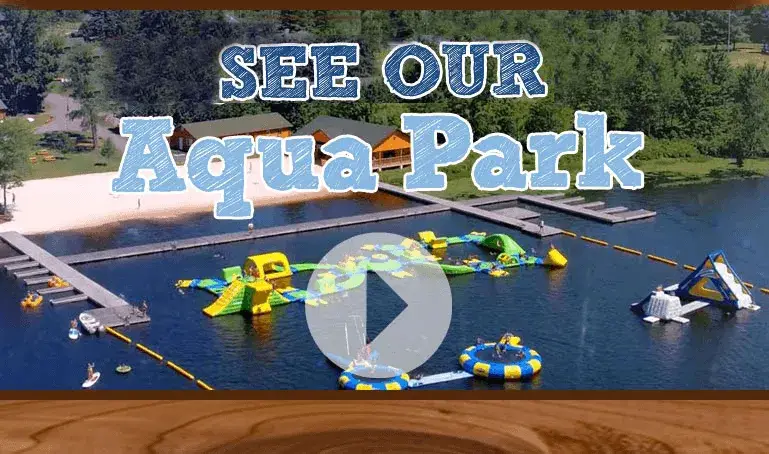 Trails End Camp aqua park at a fun summer camp in Beach Lake, PA