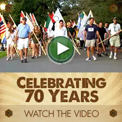 70 Years of TEC video button inviting viewers to watch the anniversary film at Trails End Camp in Beach Lake, PA