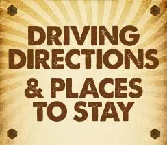 Driving directions and places to stay button for visitors to Trails End Camp in Beach Lake, PA