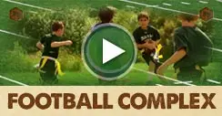 Video button highlighting the football complex at Trails End Camp in Beach Lake, PA