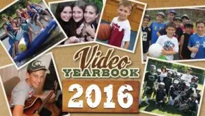 Video Yearbook 2016 button linking to camper highlights from Trails End Camp