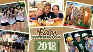 Video Yearbook 2018 button linking to camper highlights from Trails End Camp
