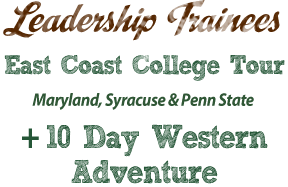 Leadership trainees program graphic at Trails End Camp in Beach Lake, PA
