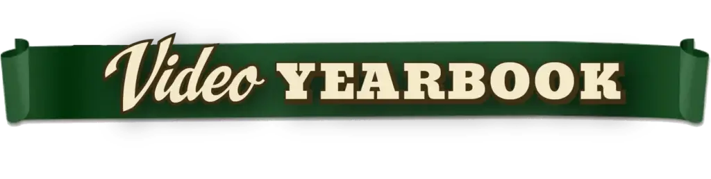 Video yearbook graphic highlighting Trails End Camp memories in Beach Lake, PA