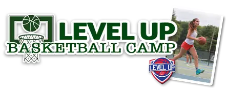 Header graphic showcasing Level Up Basketball Camp at Trail's End Camp