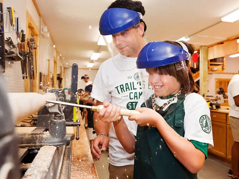 Building and design activities at the Trails End Camp Creativity Center
