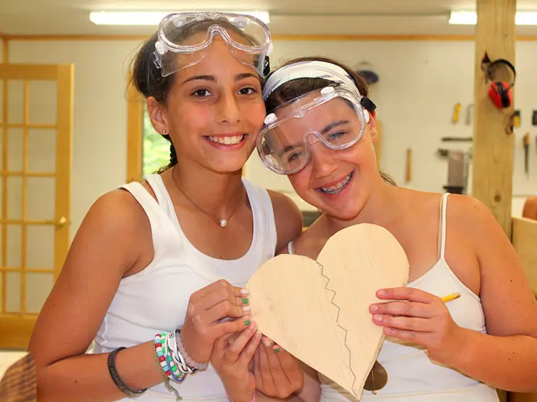 Creative teamwork in the Build It program at Trails End Camp