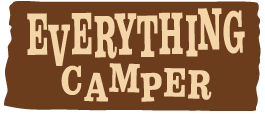 Everything Camper sticker highlighting Trails End Camp gear and apparel
