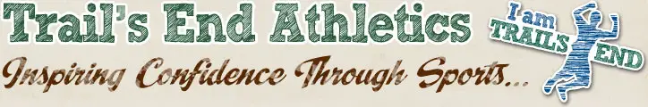 Trails End Camp athletics graphic featuring competitive and recreational sports