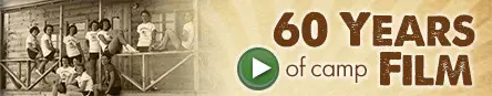 60 Years of TEC film video button celebrating Trails End Camp tradition