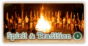 Spirit & Tradition video thumbnail highlighting campfire traditions at Trails End Camp in Beach Lake, PA